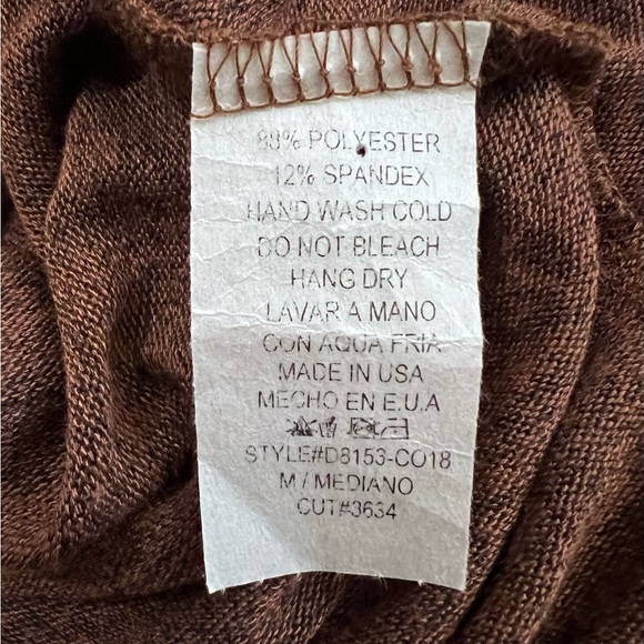 NWT Bodycon Dress Asymmetric Zip Up Design Collar Sz M Camel Color - Picture 12 of 13